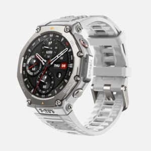 Amazfit T-Rex 3 Rugged GPS Smartwatch with White Strap