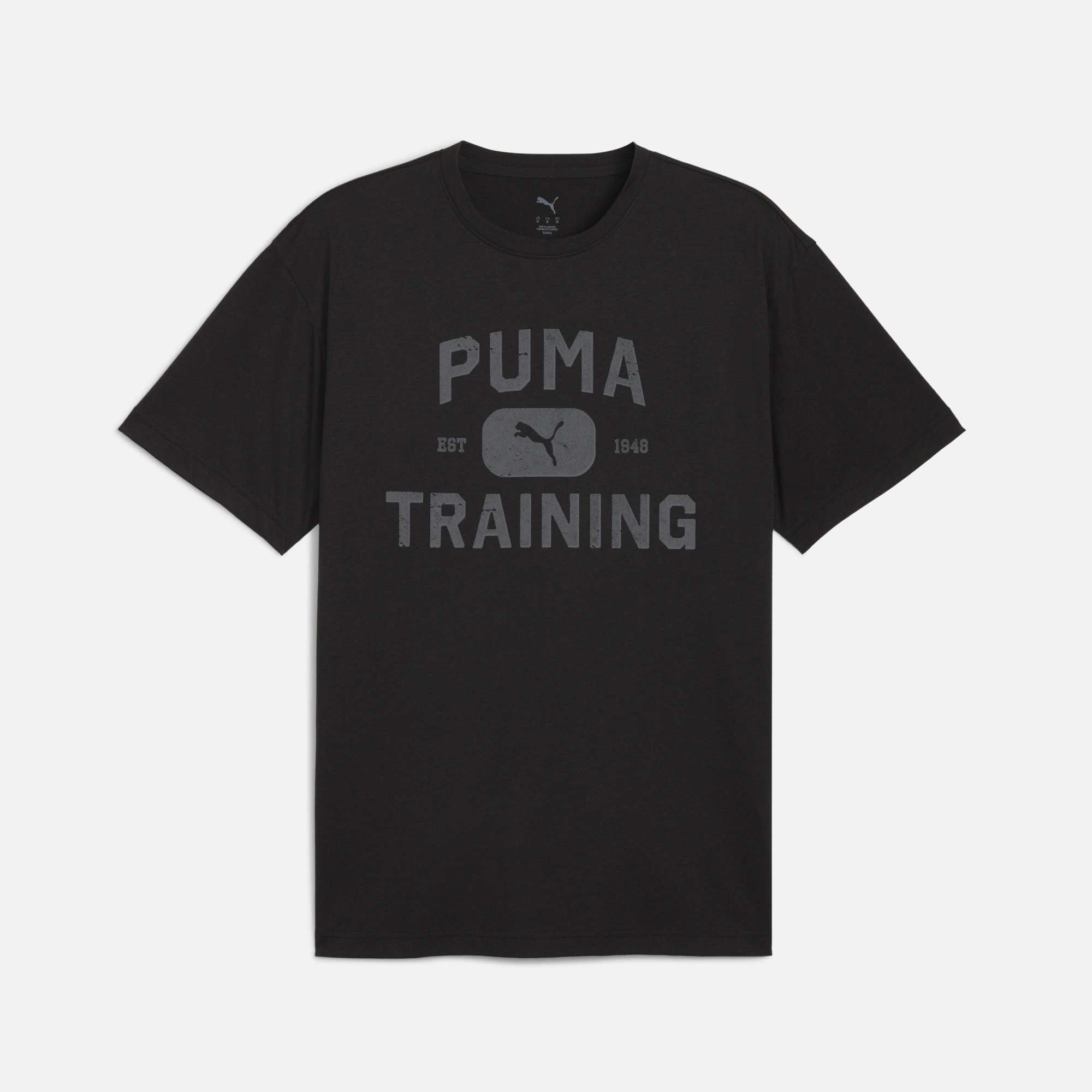 PUMA Men's Graphic Train Logo Relaxed T-Shirt Black