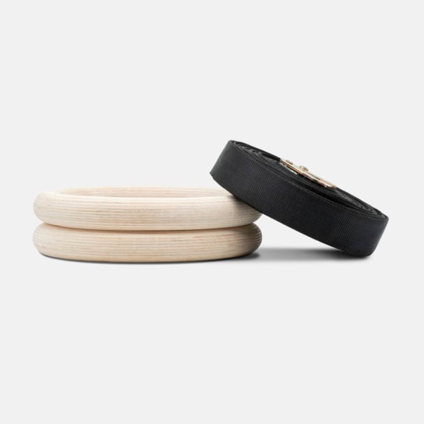REBEL Classic Wooden Gymnastic Rings 28mm