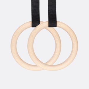 REBEL Classic Wooden Gymnastic Rings 28mm