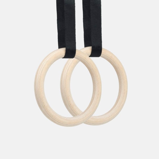 REBEL Classic Wooden Gymnastic Rings 28mm