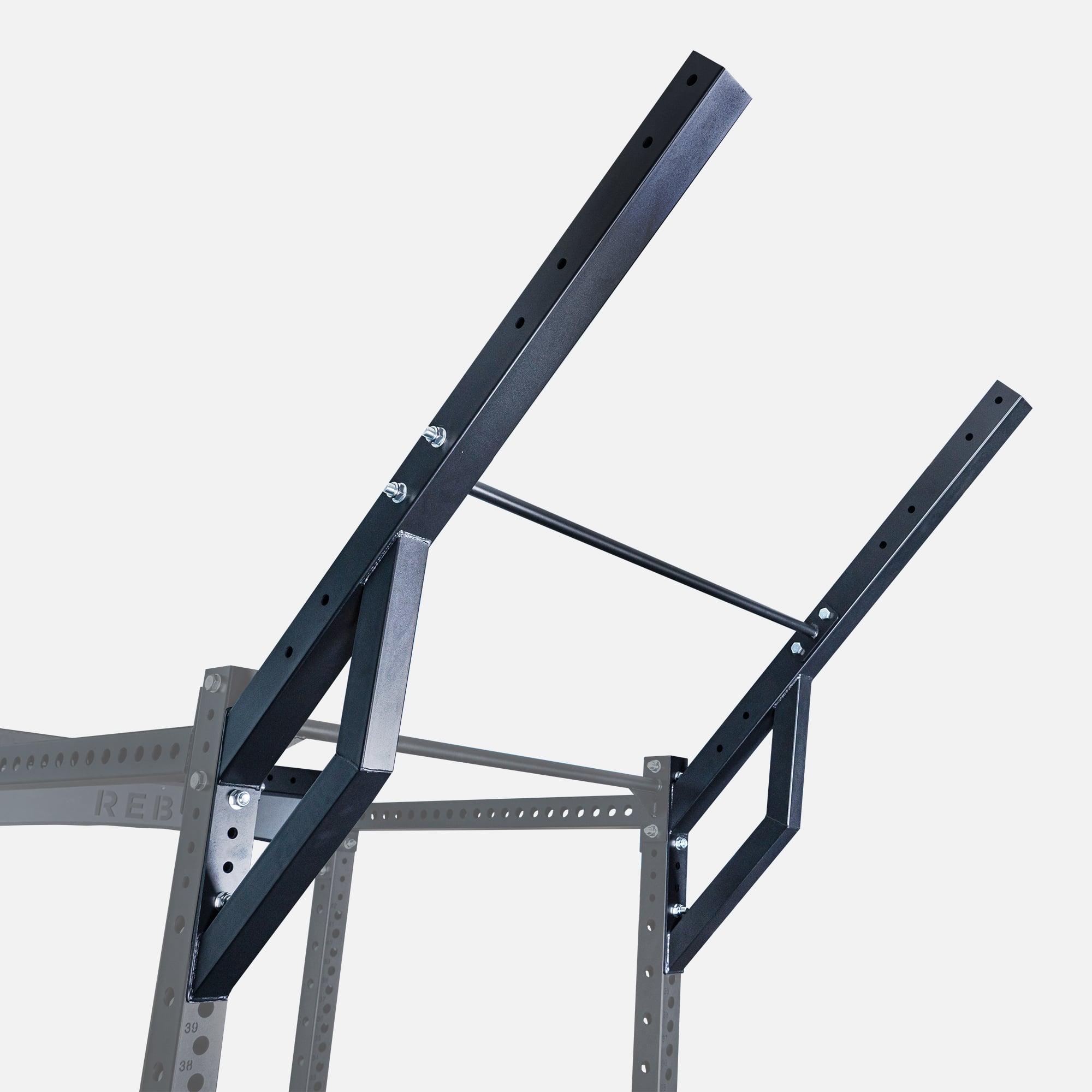REBEL Power Rack Muscle Up Station and Front Foot Extension