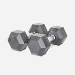 REBEL Rubber Hexagonal Dumbbells (KGs)