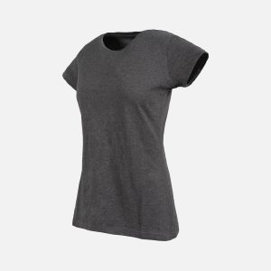 REBEL Women's Plain T-Shirt Grey