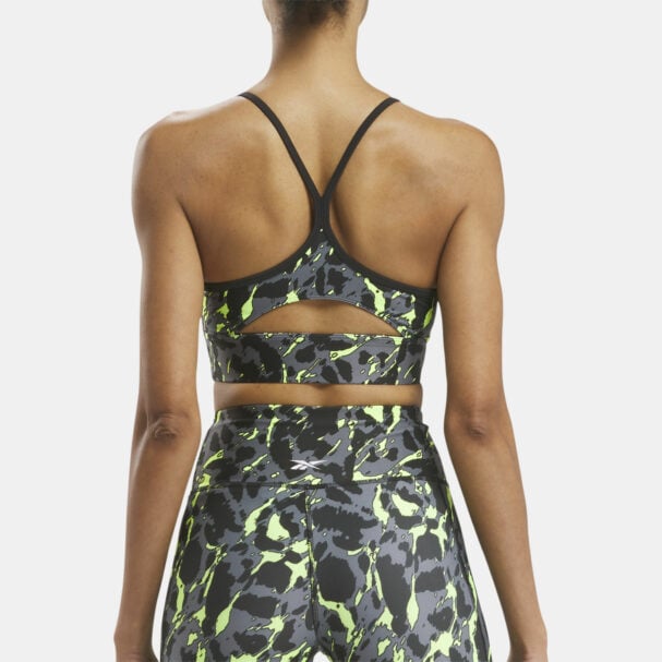 Reebok Women's ID Train Printed Crop Bra Black