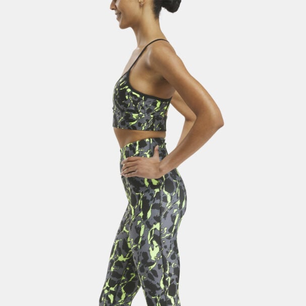Reebok Women's ID Train Printed Crop Bra Black