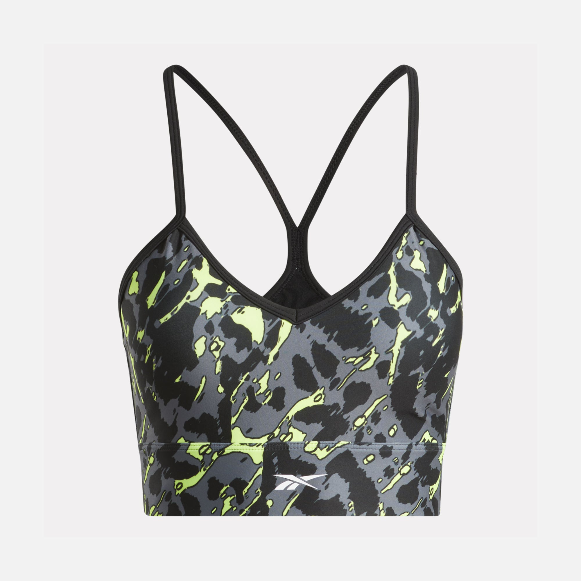 Reebok Women's ID Train Printed Crop Bra Black