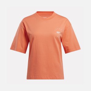 Reebok Women's Q3 ID Energy T-Shirt Supercharged Coral